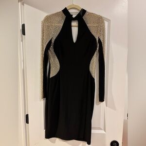 Women’s Dress with Illusion Sleeves